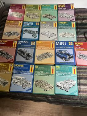 Oldtimer Haynes Manuals 16 stuks