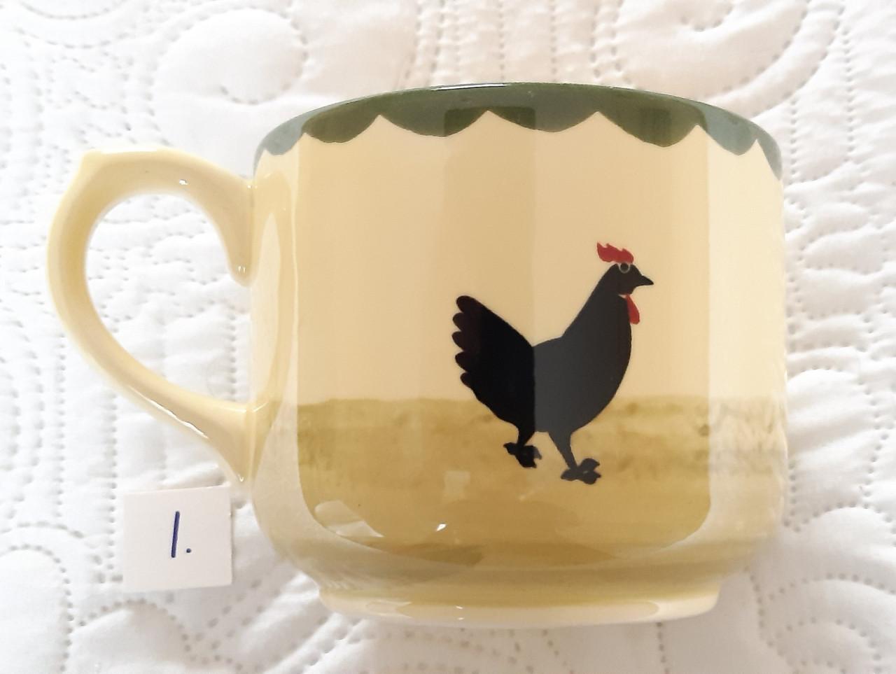 Kip en haan servies: 1 soepkop + 1 schotel