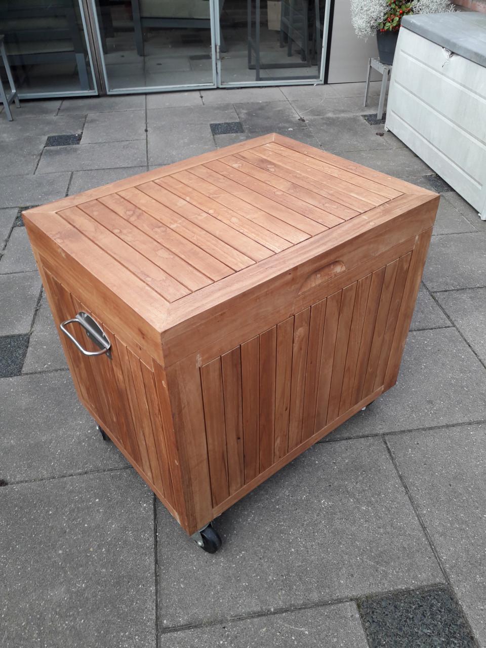 Teakhouten koelbox