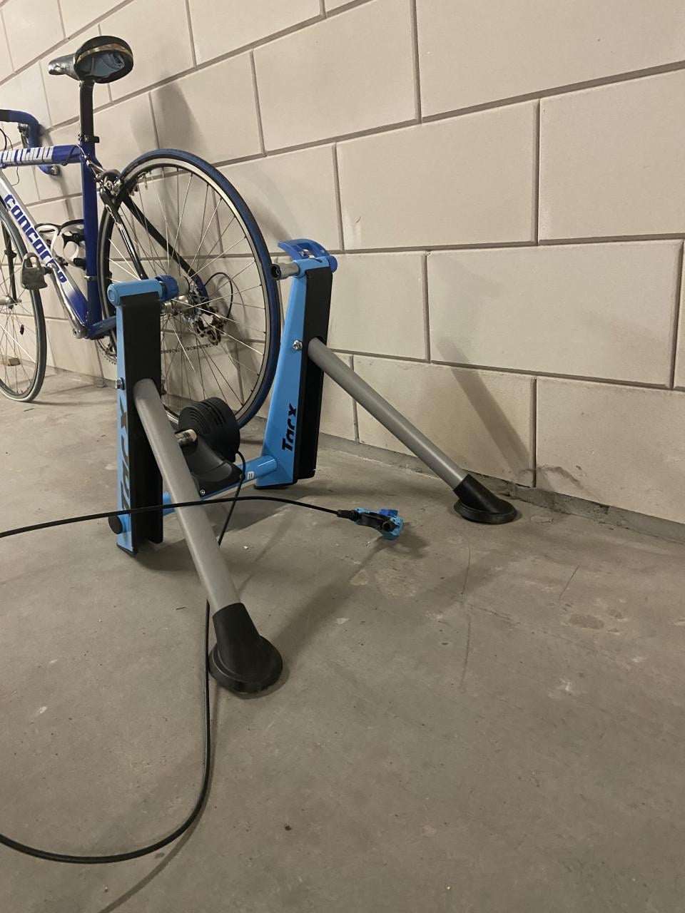 Racefiets met rollen