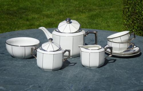 Vintage Art Deco porseleinen theeservies