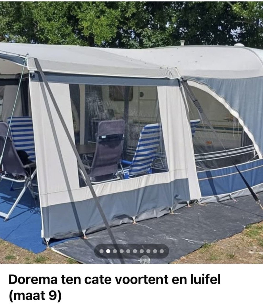 Voortent met luifel/zijwanden