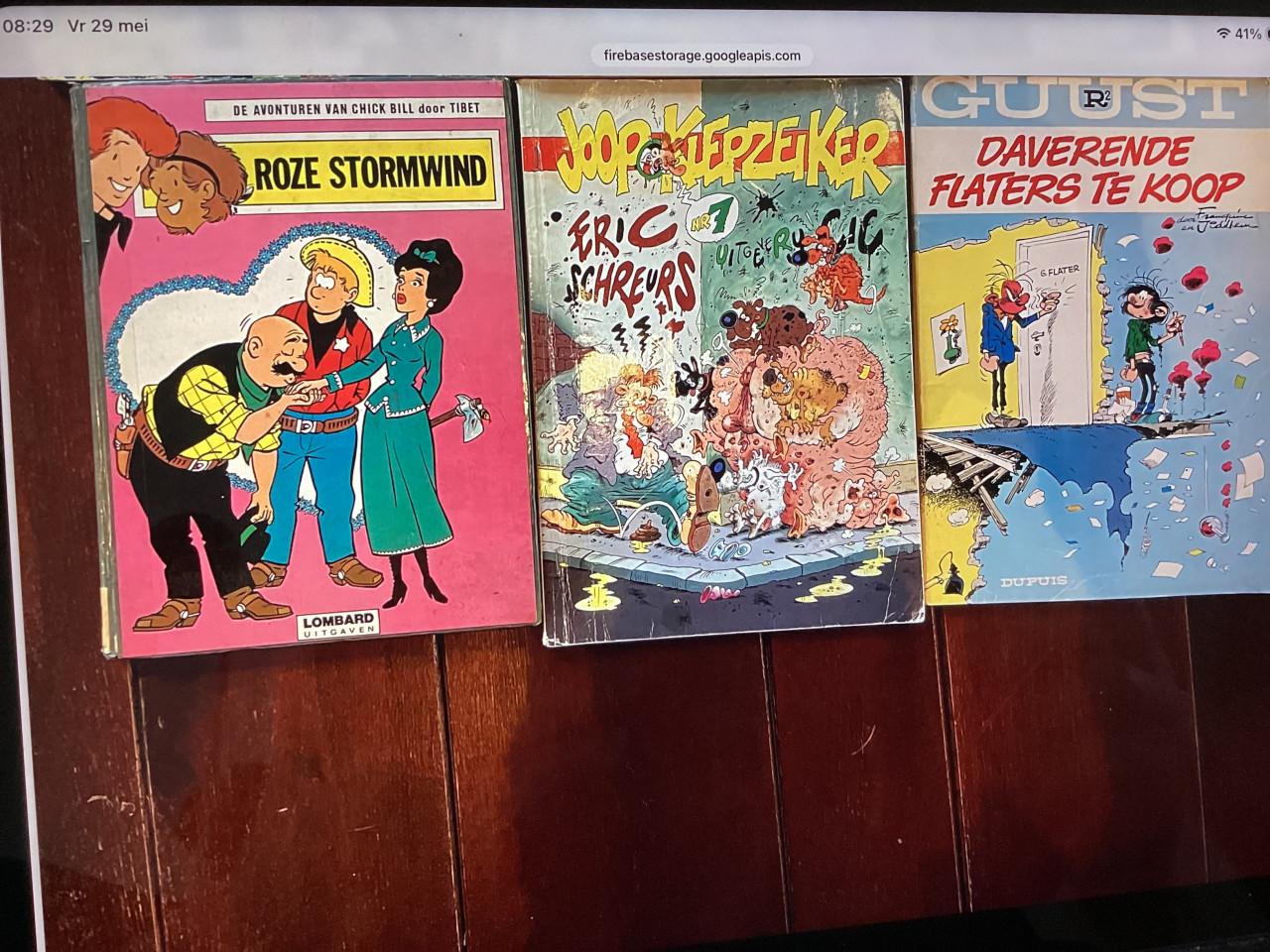 Heel veel verschillende stripboeken. Kuifje. Michel Vaillant.  Rik Ringers.