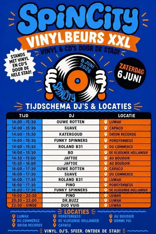 Vinylbeurs XXL (Spincity) in Terneuzen.
