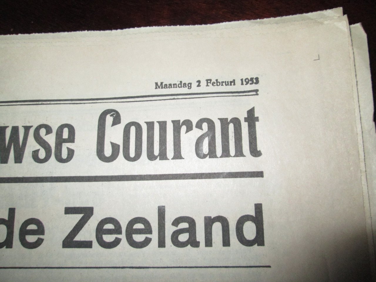 P Z C uitgave van de watersnood 2 febr 1953
