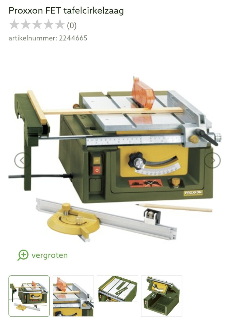 Proxxon precisie zaagmachine