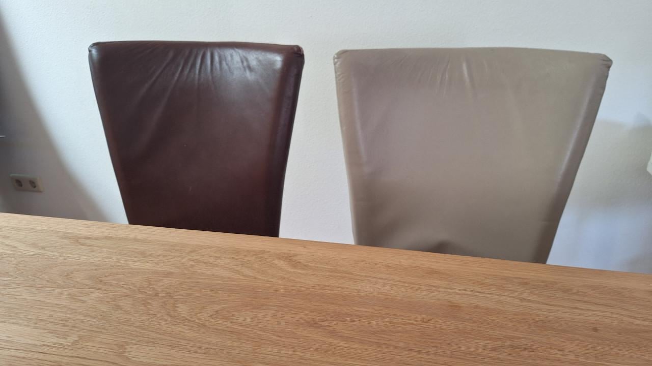 Lederen eetkamerstoelen 4 stuks