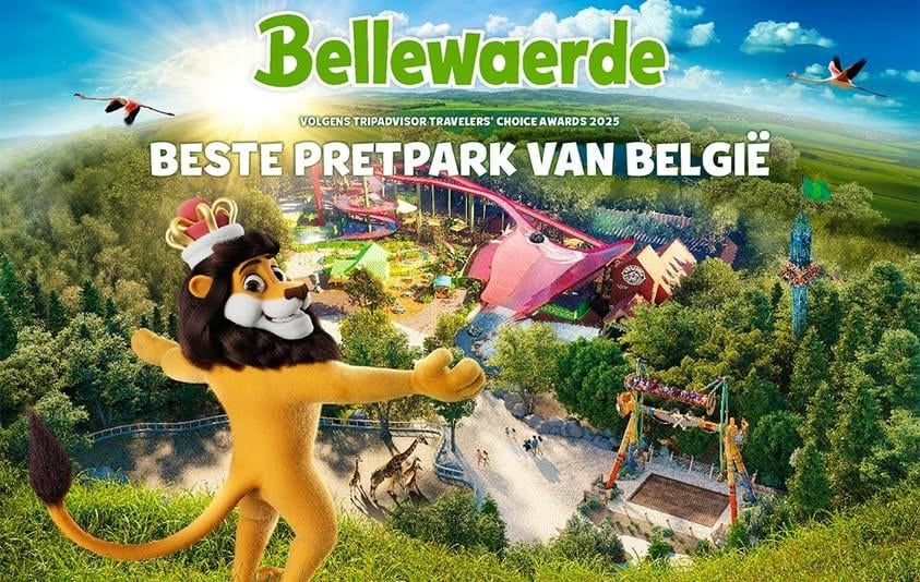 Pretpark/dierentuin/natuurpark Bellewaerde in Ieper (België).