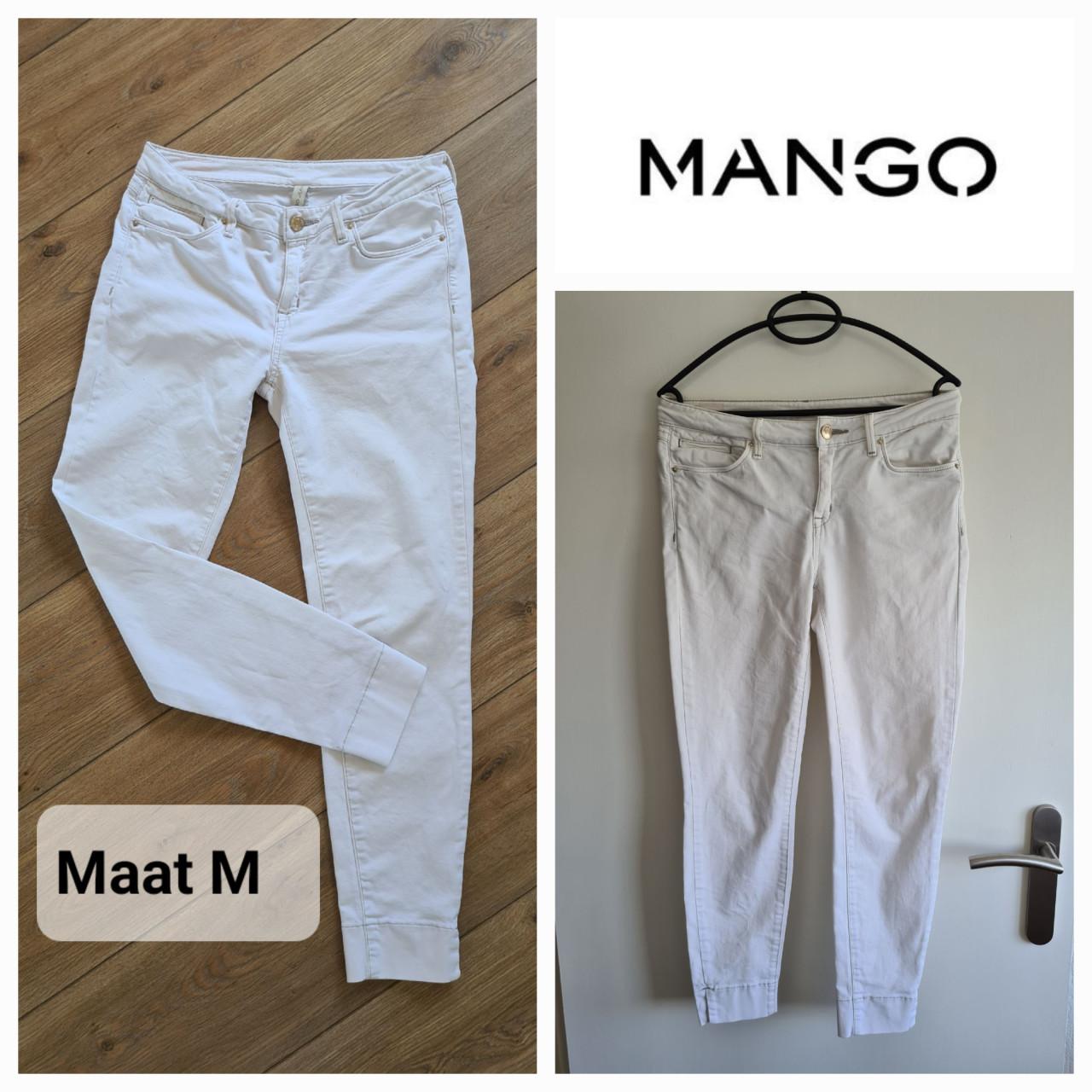 Mango witte skinny spijkerbroek  Maat M