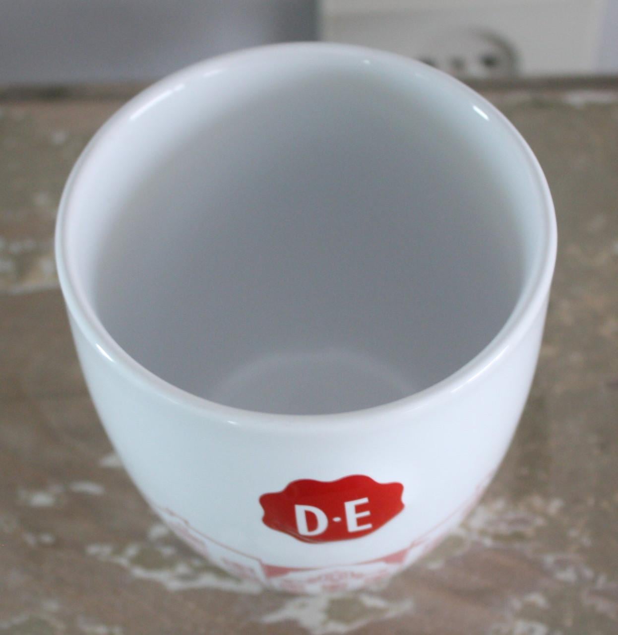 Kop wit met rode huizen print