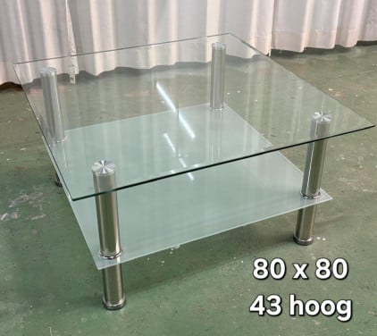 Glazen salontafel
