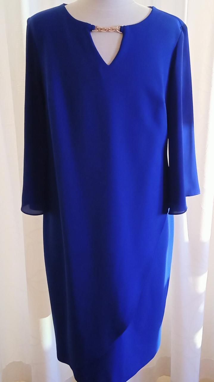 Prachtige koningsblauwe jurk van het bekende merk Joseph Ribkoff.