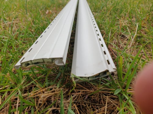 2 rolluik lamellen +/- 3.5m zuiver wit gratis