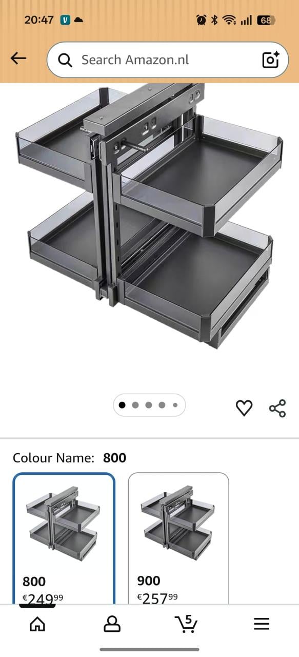 Hoekkast lade stevig model