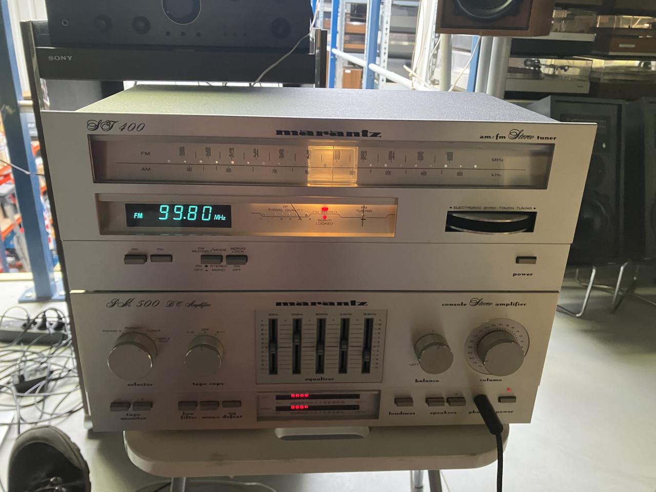 Marantz PM-500 en ST-400 vintage versterker + tuner geserviced met garantie