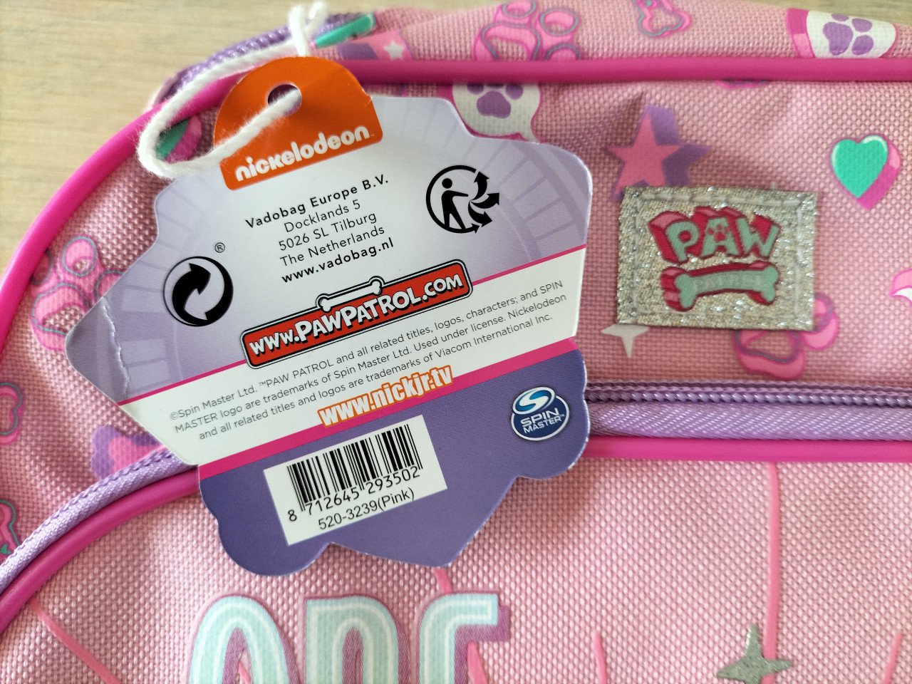 Kinderrugzak Paw Patrol (roze)