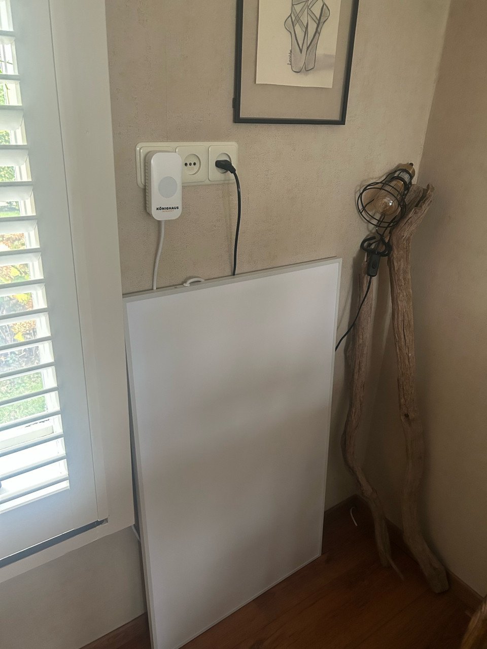 Infrarood Verwarmingspaneel Konighaus 600W met Thermostaatstekker . NU € 50