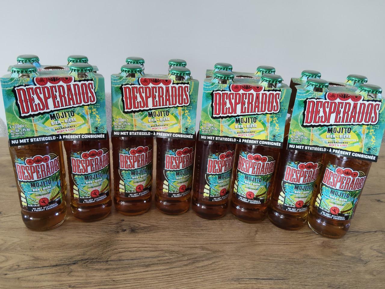 16 flessen Desperados Mojito, €0,50 per fles