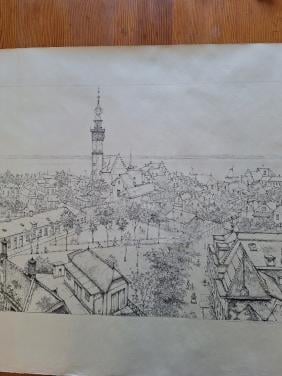 Getekende prent Veere