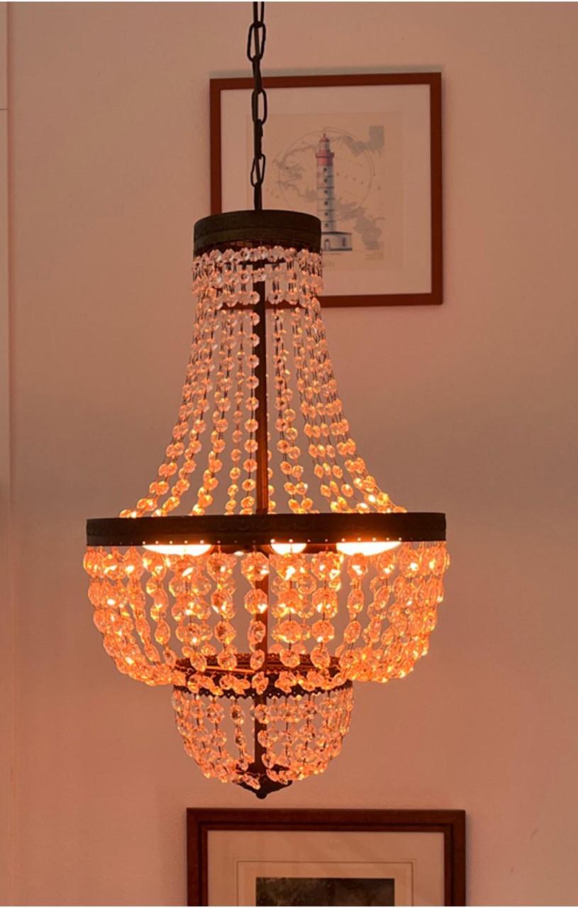 Kristallen kroonluchter uit Napels - Ø40cm