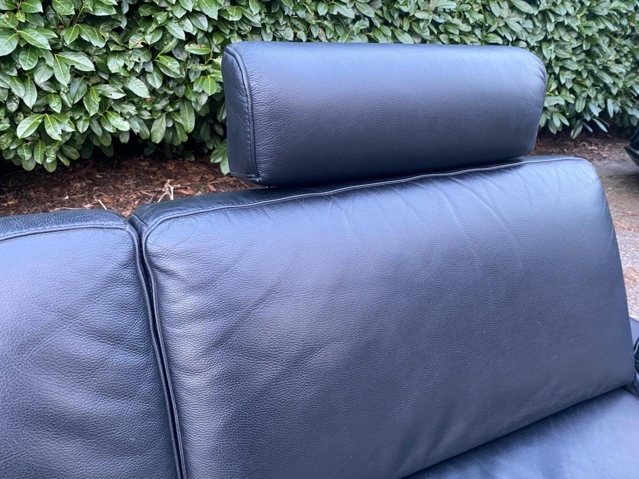 Henders & Hazel Zwarte Hoekbank –Echt Leer – Gratis Levering NL