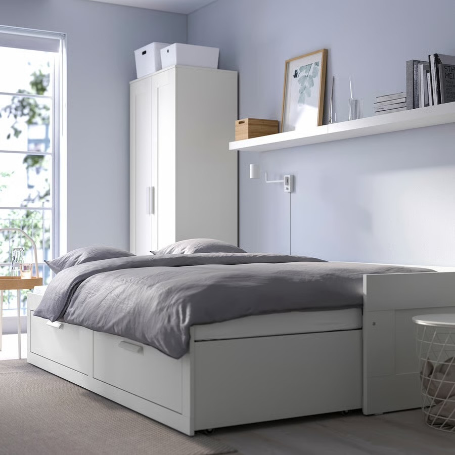 Brimnes bed bank met 2 lades