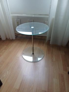 Glazen bijzet tafel Rond