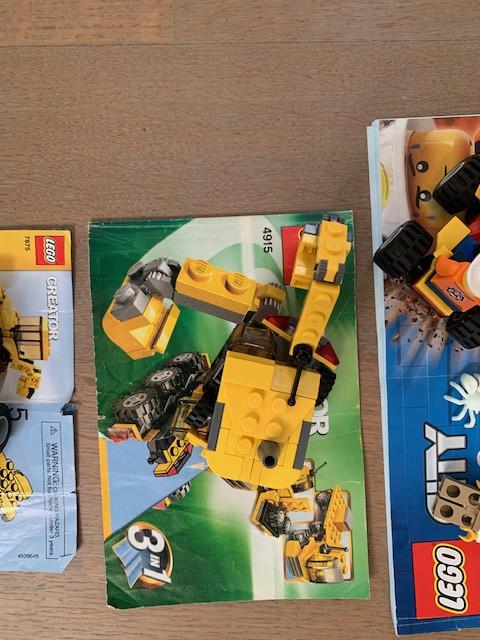 3 legosets grondwerkers