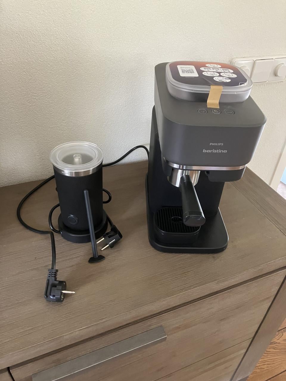 Philips baristina met melkopschuimer zwart  NIEUW