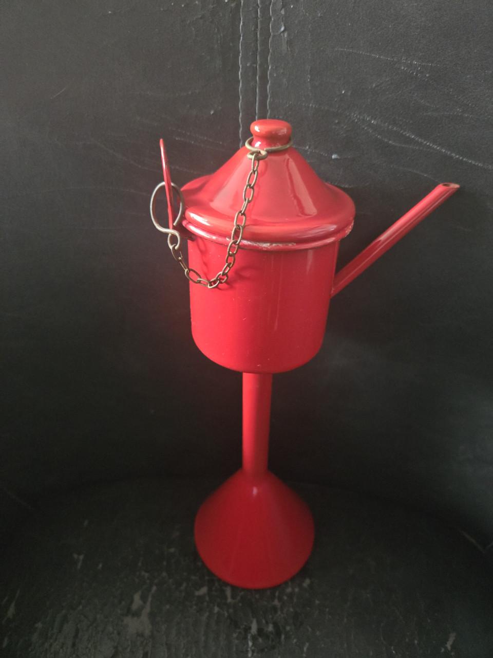 Rood "snotje" of kleine olielamp, .
