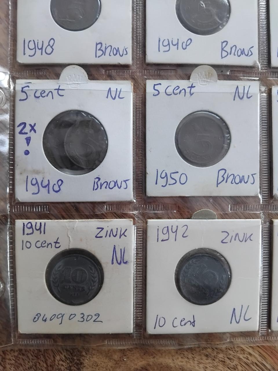 21 stuks Oude Munten Muntenverzameling