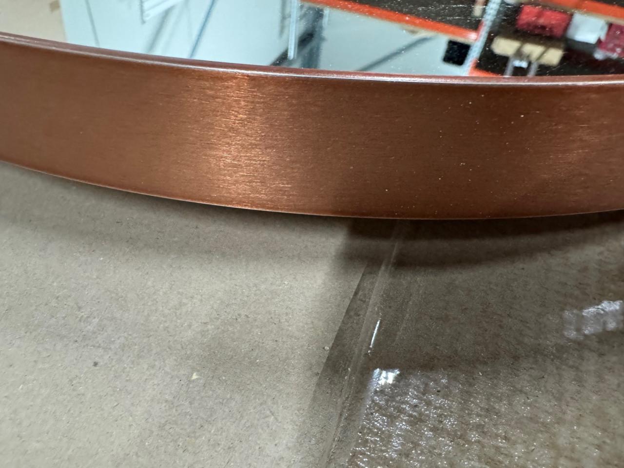 Ovale kopere spiegel B500xH1000mm