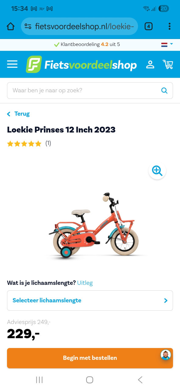 Te Koop Loekie prinses 12 inch