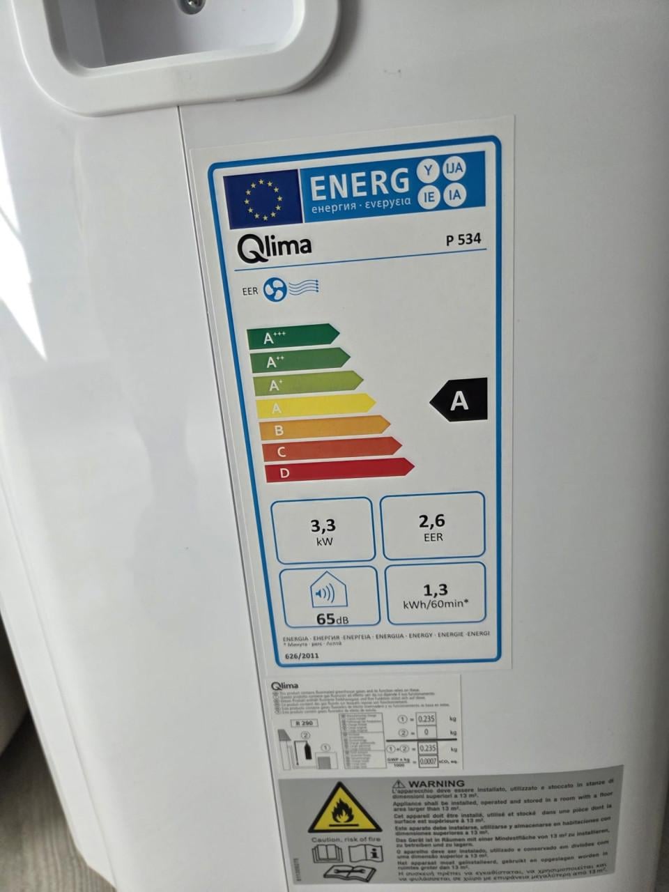 Mobiele airco te koop Qlima P534