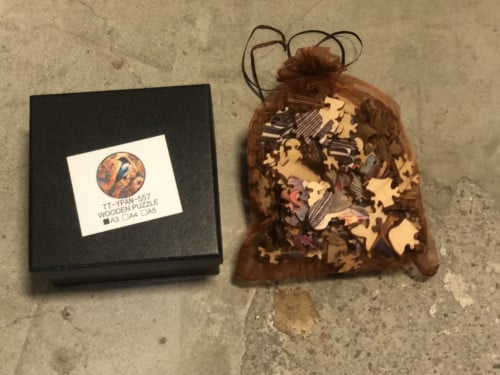 Houten puzzel A3 ( nieuw + speciale dieren stukjes ) ekster