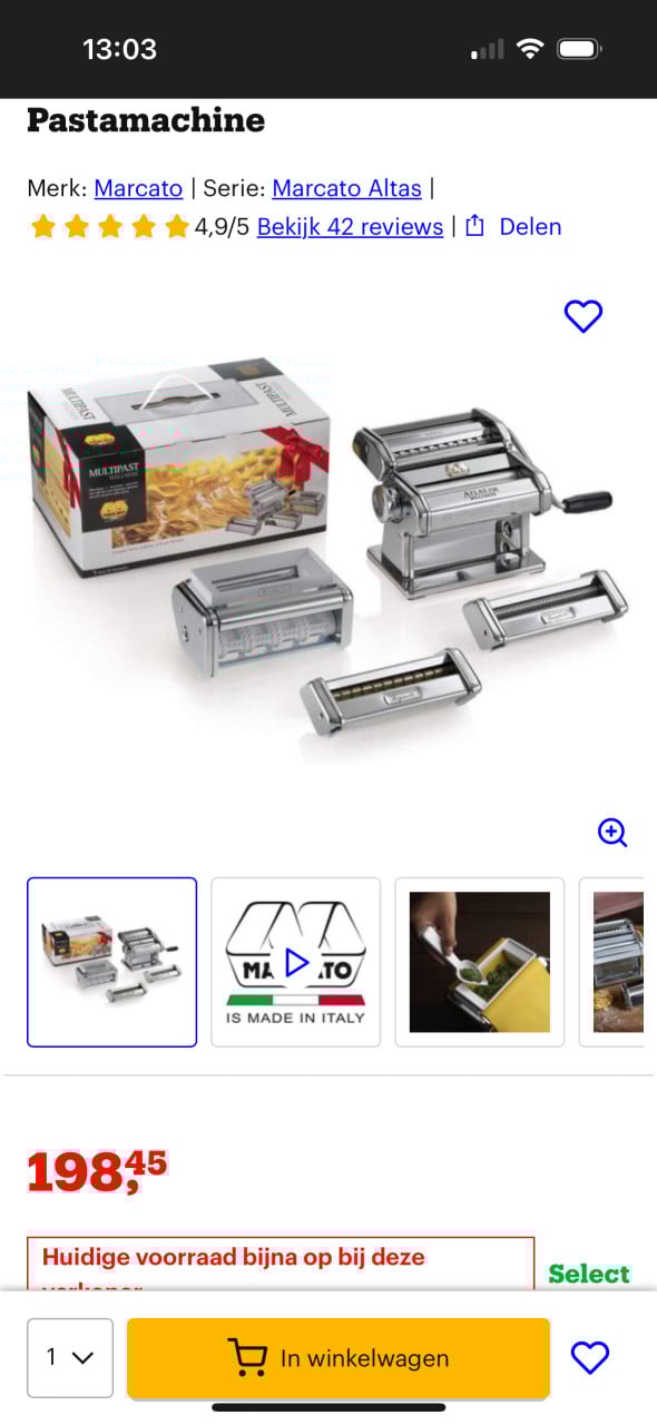 Pasta machine