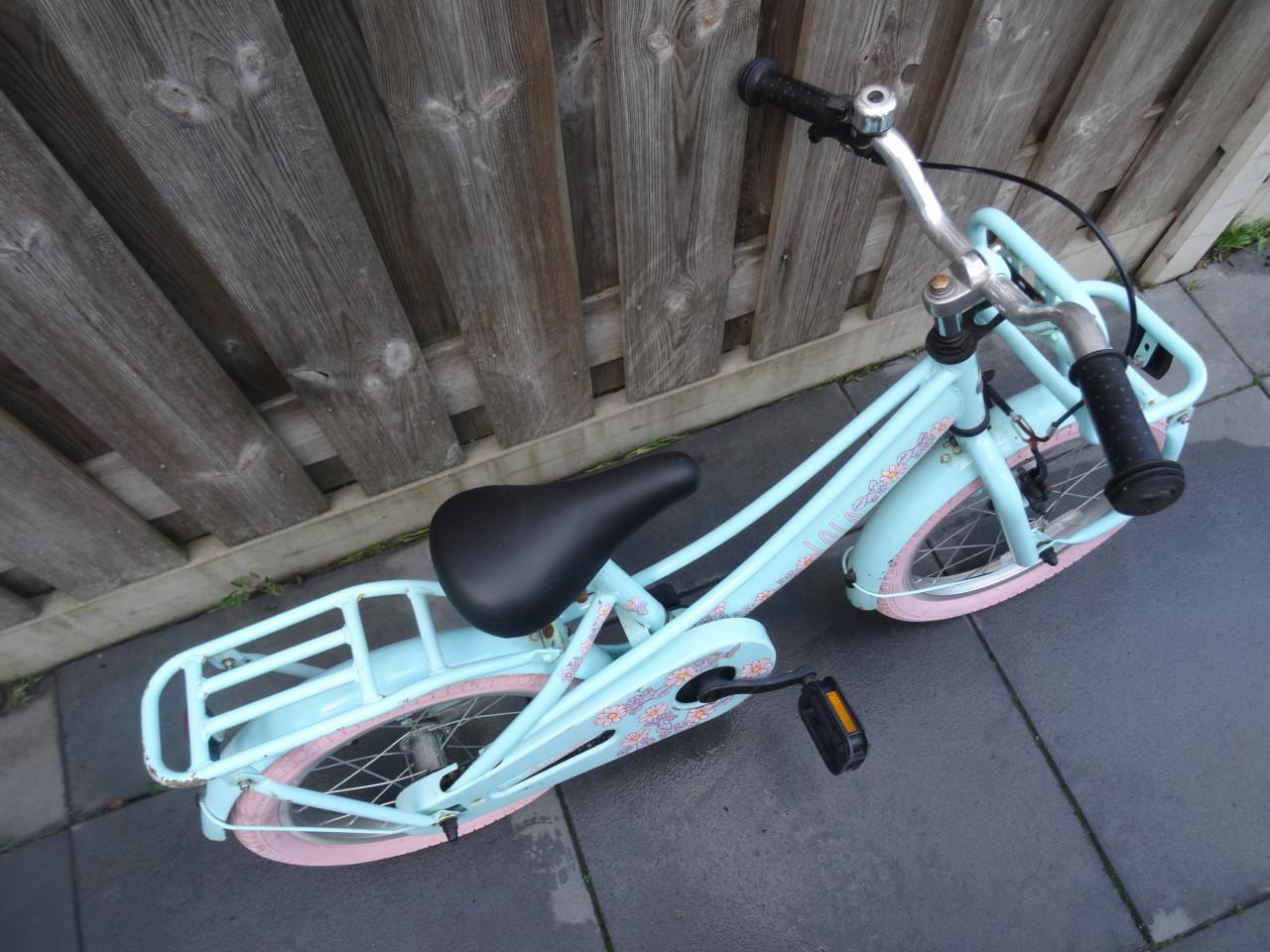 Popal Lola 16 inch kinderfiets – Mint Roze 🌸