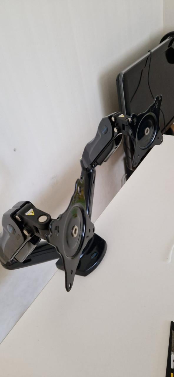 Monitor standaard voor 2 schermen van 13 tot 27 inch met gasveer