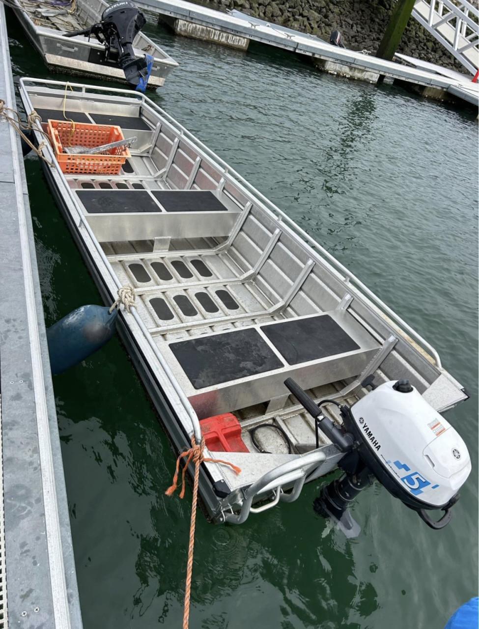 Aluminium boot met 5pk