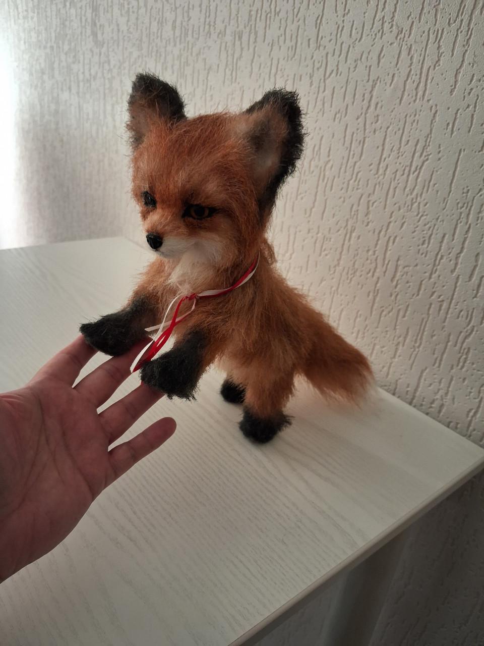 Artdoll vos pop handgemaakt