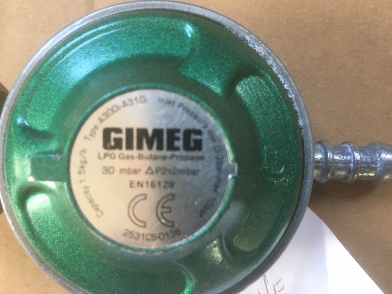 Gimeg gasdrukregelaar 30 mbar