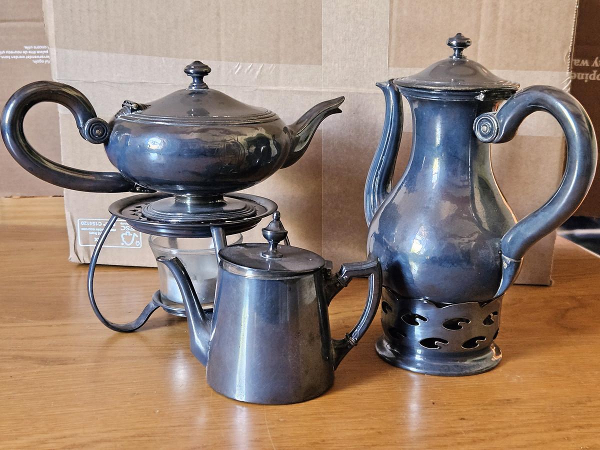 Christophle koffie-thee-servies, plated gehalte 17