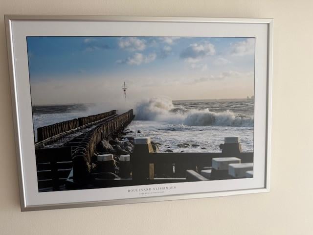 2 ingelijste foto's van Boulevard Vlissingen 70 x 50 cm