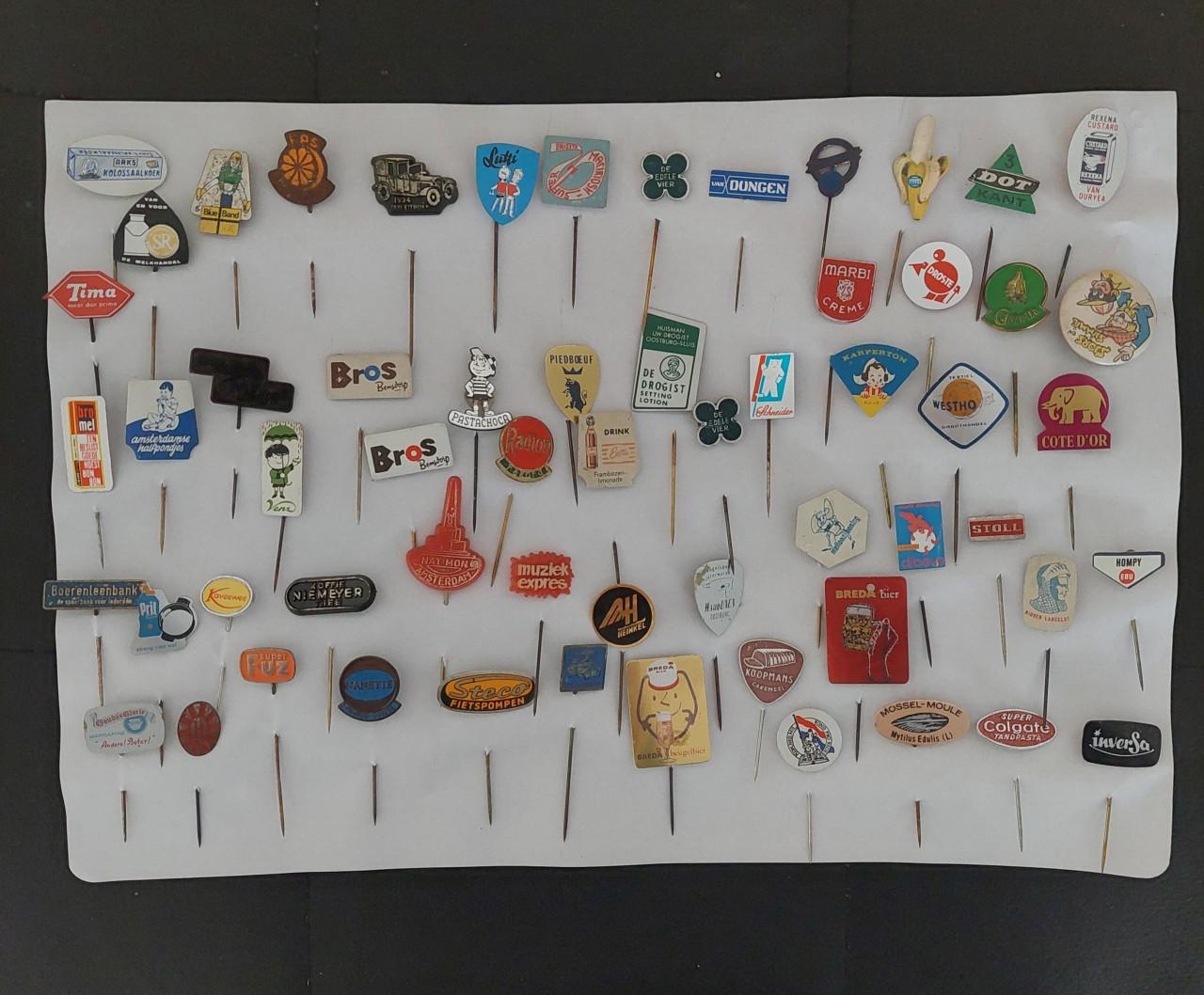 Vintage badges. 173 stuks.