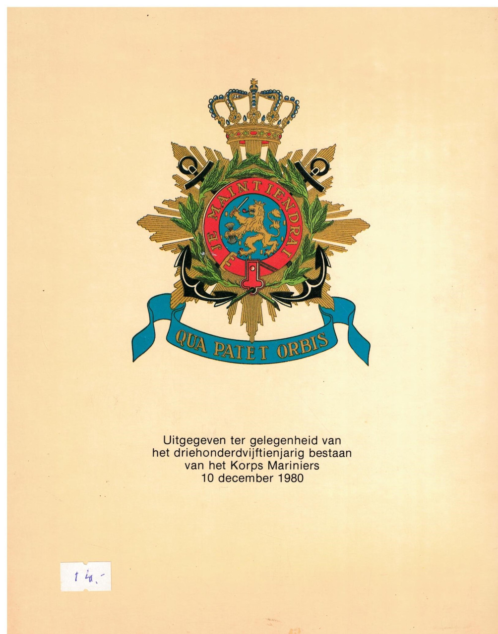 Mariniers van vandaag. Het korps mariniers in 1980