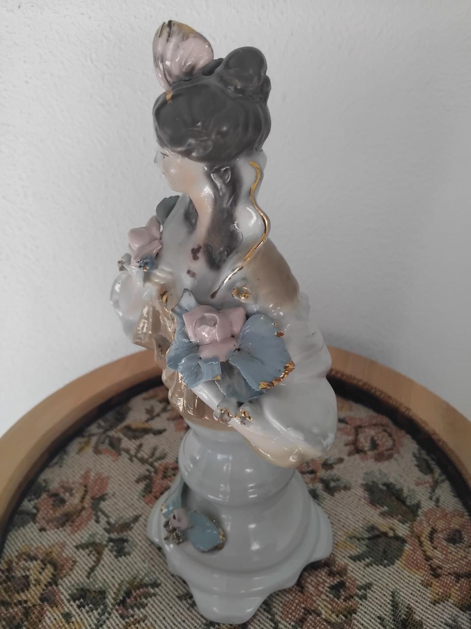 Vintage Beeldje Vrouw Victoriaans