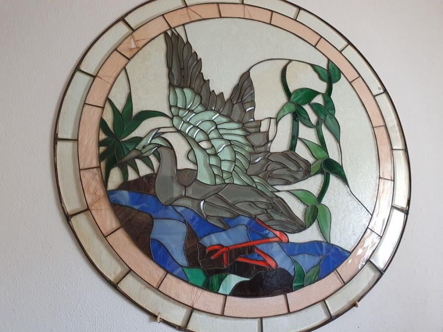 Glas in lood uit MEXICO - met geslepen rand..!!
