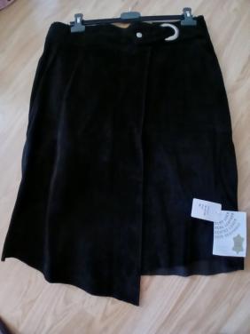 Zwarte Lederen Nieuwe Rok,maat :44