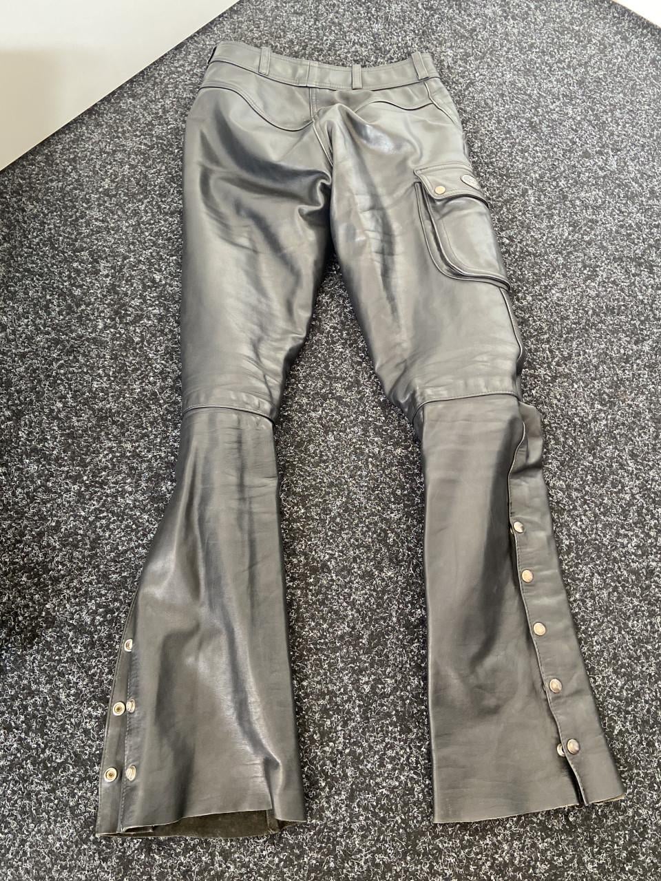 Leren motorbroek/jeans  Maat 30/34