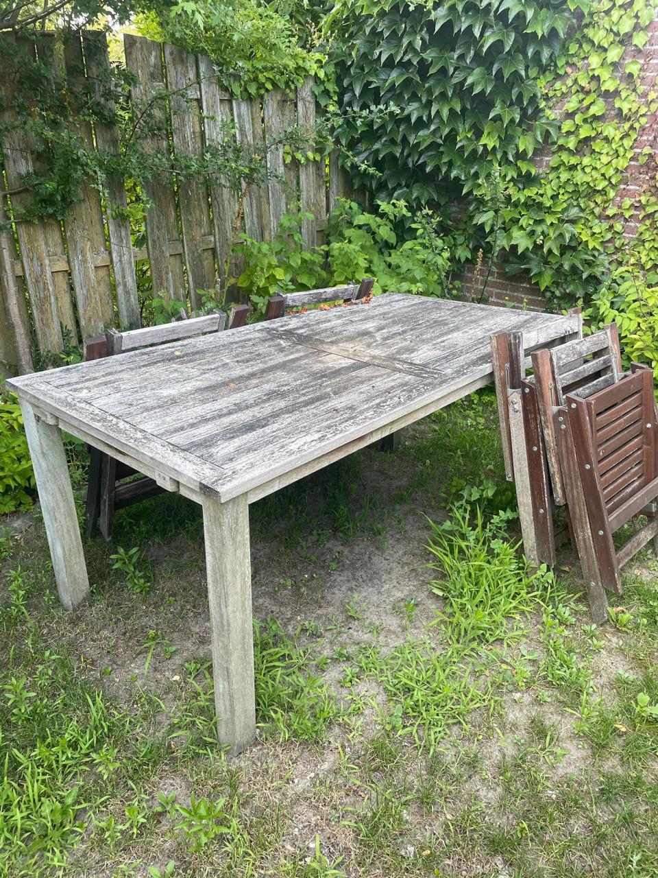 Houten tuinset